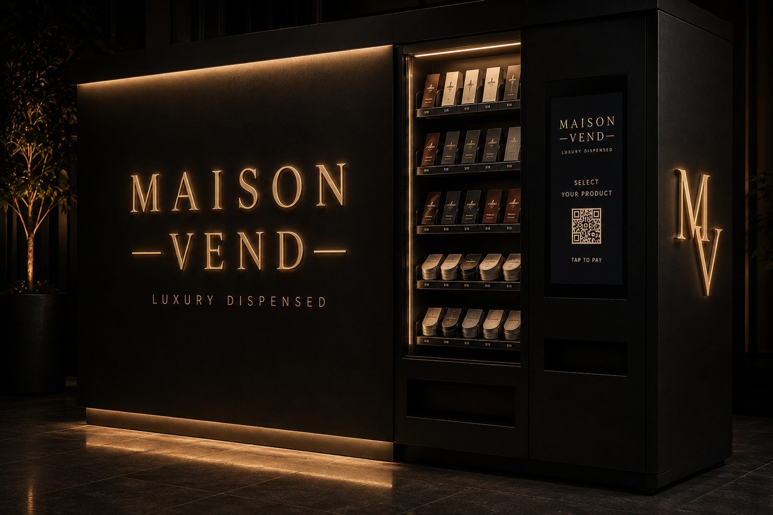 Maison Vend luxury vending machine in a Beirut venue